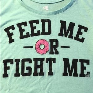 Gym crop top Feed me or fight me